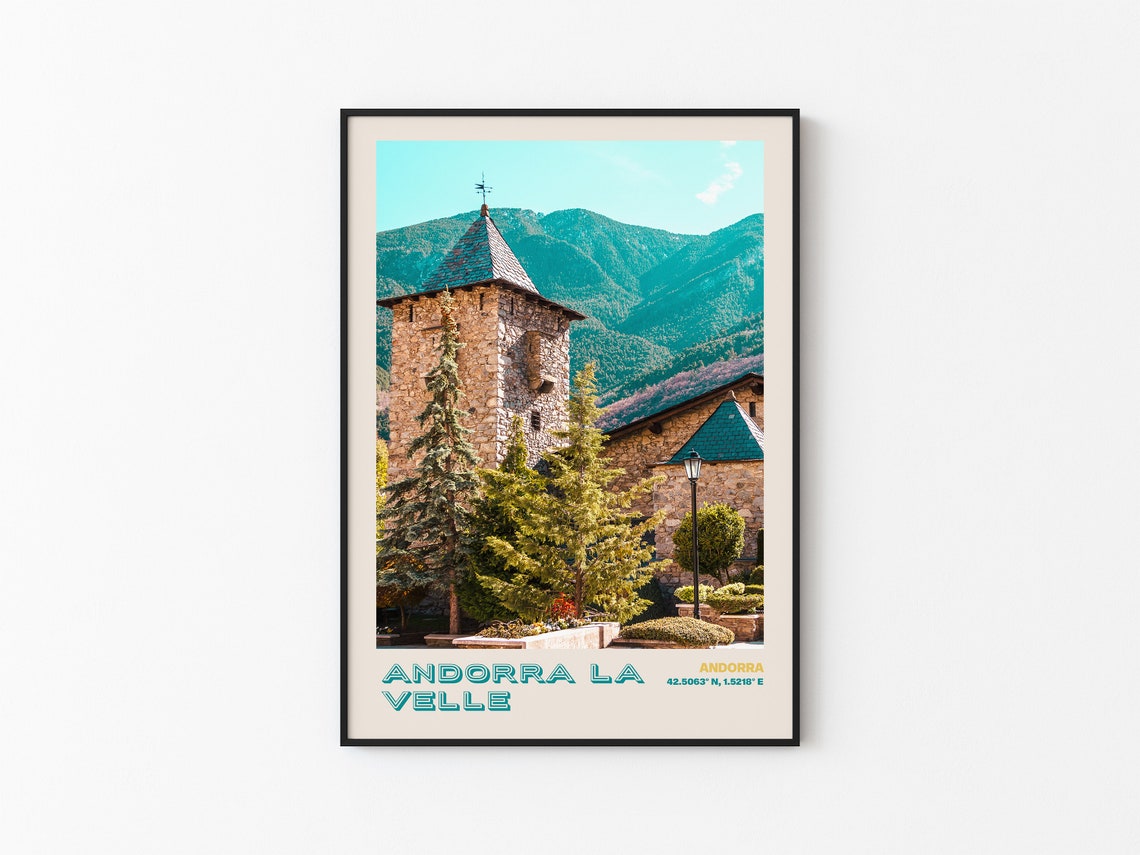 Andorra La Velle Travel Poster Andorra Print Andorra Photo Print Andorra Wall Decor Andorra Travel Art Andorra Andorra La Velle 1 - Image 3