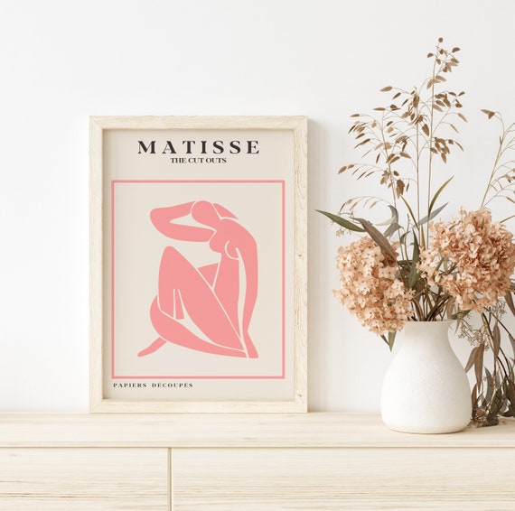 Pretty Pastel Coral Matisse Wall Art Matisse Cut Outs Print Henri Matisse Decor Papier Decoupes A5 A4 A3 A2 Exhibition Museum Poster