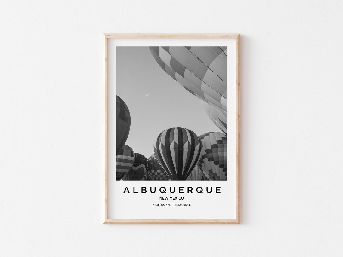 Albuquerque Travel Poster Albuquerque Print Albuquerque Photo Print Black And White Photography Monochrome Travel Photography New Mexico - Image 3