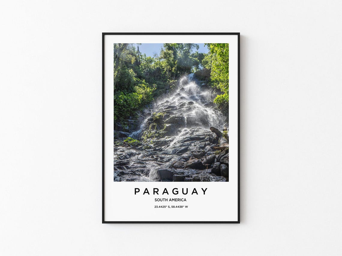 Paraguay Art Paraguay Print Paraguay Poster Paraguay Art Paraguay Photo Paraguay Map Paraguay Painting Paraguay Travel