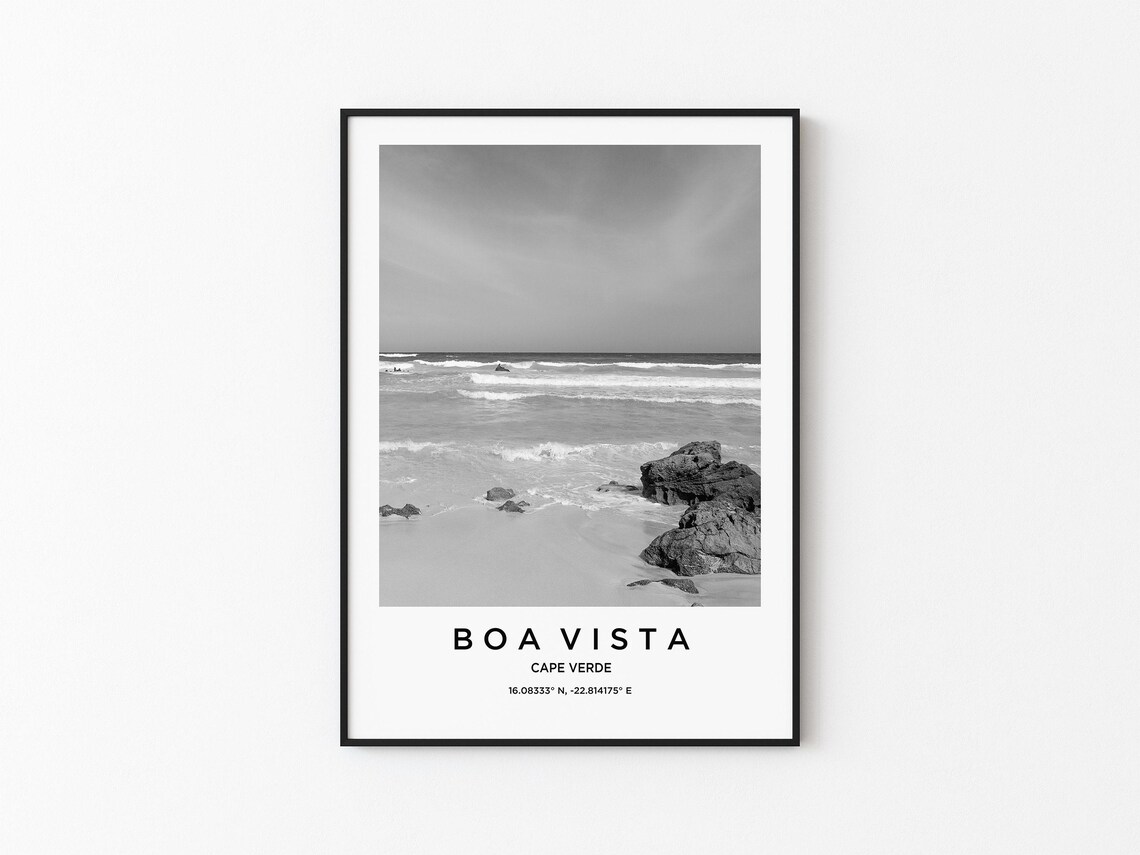 Boa Vista Travel Poster, Boa Vista Map Art