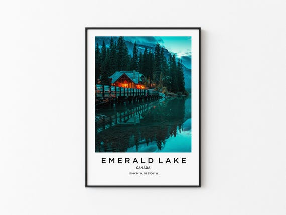 Emerald Lake Art Emerald Lake Print Emerald Lake Poster Emerald Lake Art Emerald Lake Photo Emerald Lake Map Emerald Lake Painting