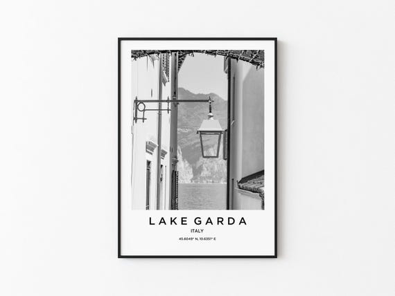 Lake Garda Travel Poster, Nature Landscape