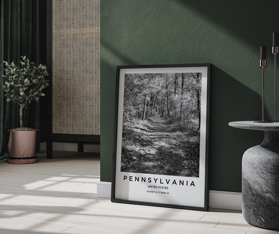 Pennsylvania Art Pennsylvania Print Pennsylvania Poster Pennsylvania Art Pennsylvania Photo Pennsylvania Map Pennsylvania Painting - Image 2
