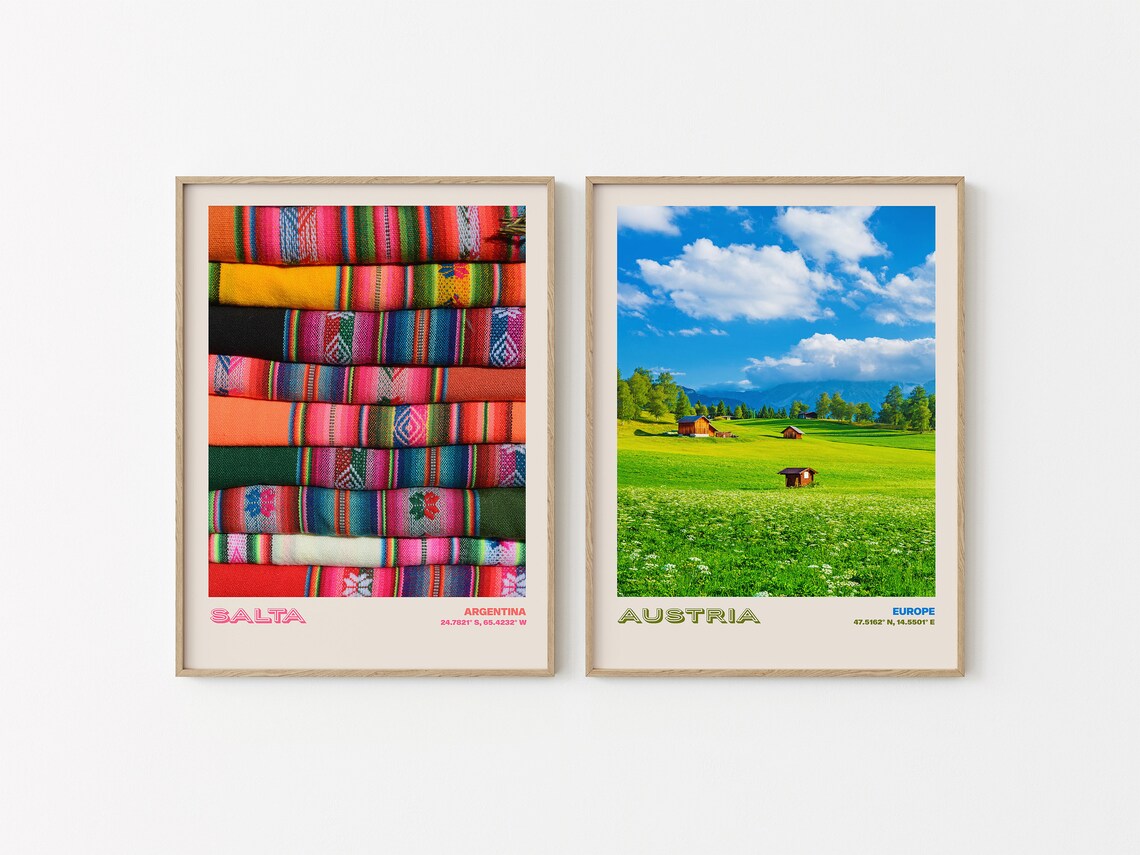 Salta Argentina Colorful Woven Textiles Market Craft Photo Poster - Image 2