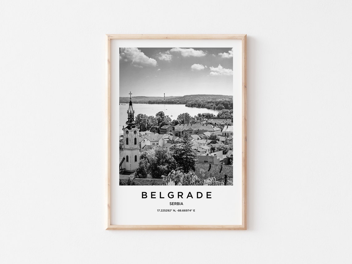 Belgrade Travel Poster Belgrade Print Belgrade Photo Print Black And White Photography Monochrome Travel Photography Europe Travel - Image 3