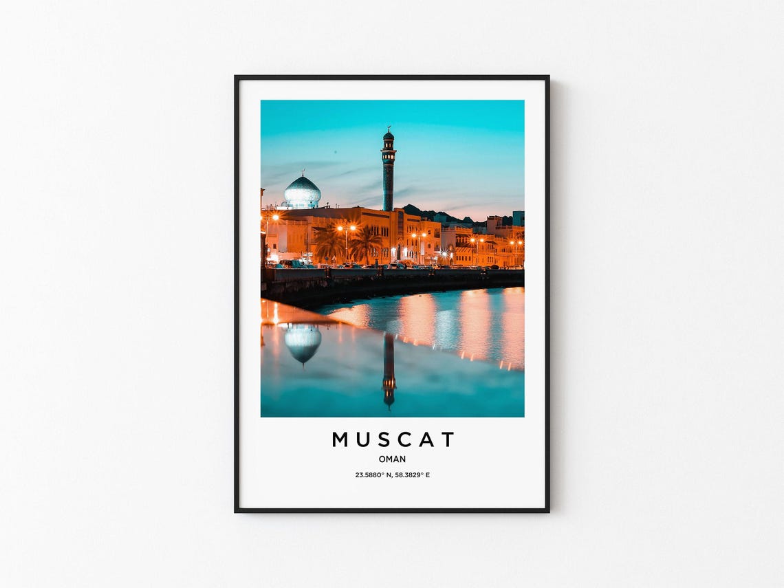 Muscat Art Muscat Print Muscat Poster Muscat Art Muscat Photo Muscat Map Muscat Painting Muscat Travel