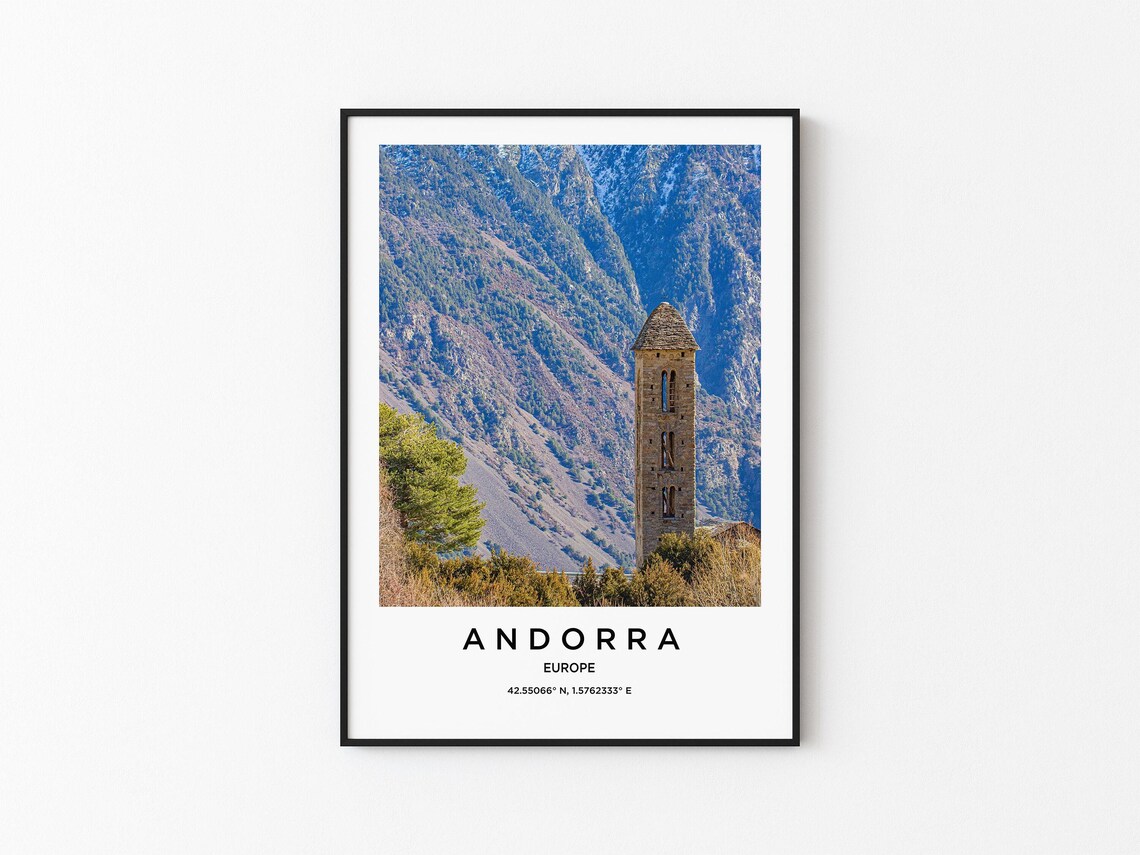 Andorra Art Andorra Print Andorra Poster Andorra Art Andorra Photo Andorra Map Andorra Painting Andorra Travel