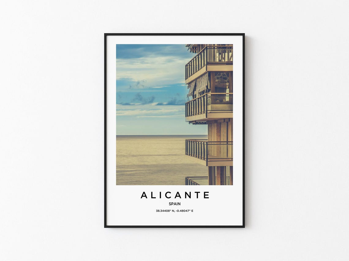 Alicante Art Alicante Print Alicante Poster Alicante Art Alicante Photo Alicante Map Alicante Painting Alicante Travel