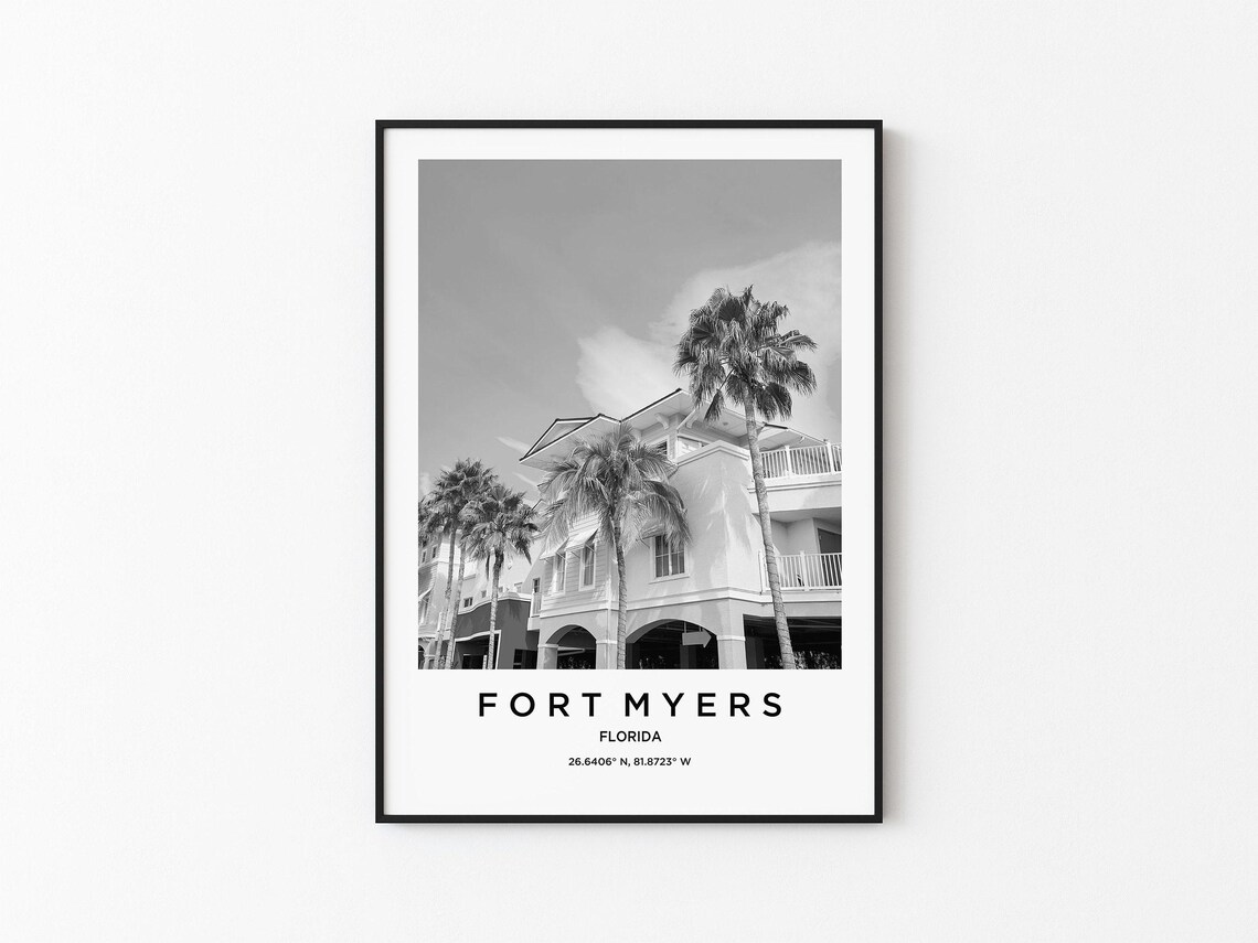 Fort Myers Travel Poster, Fort Myers Map