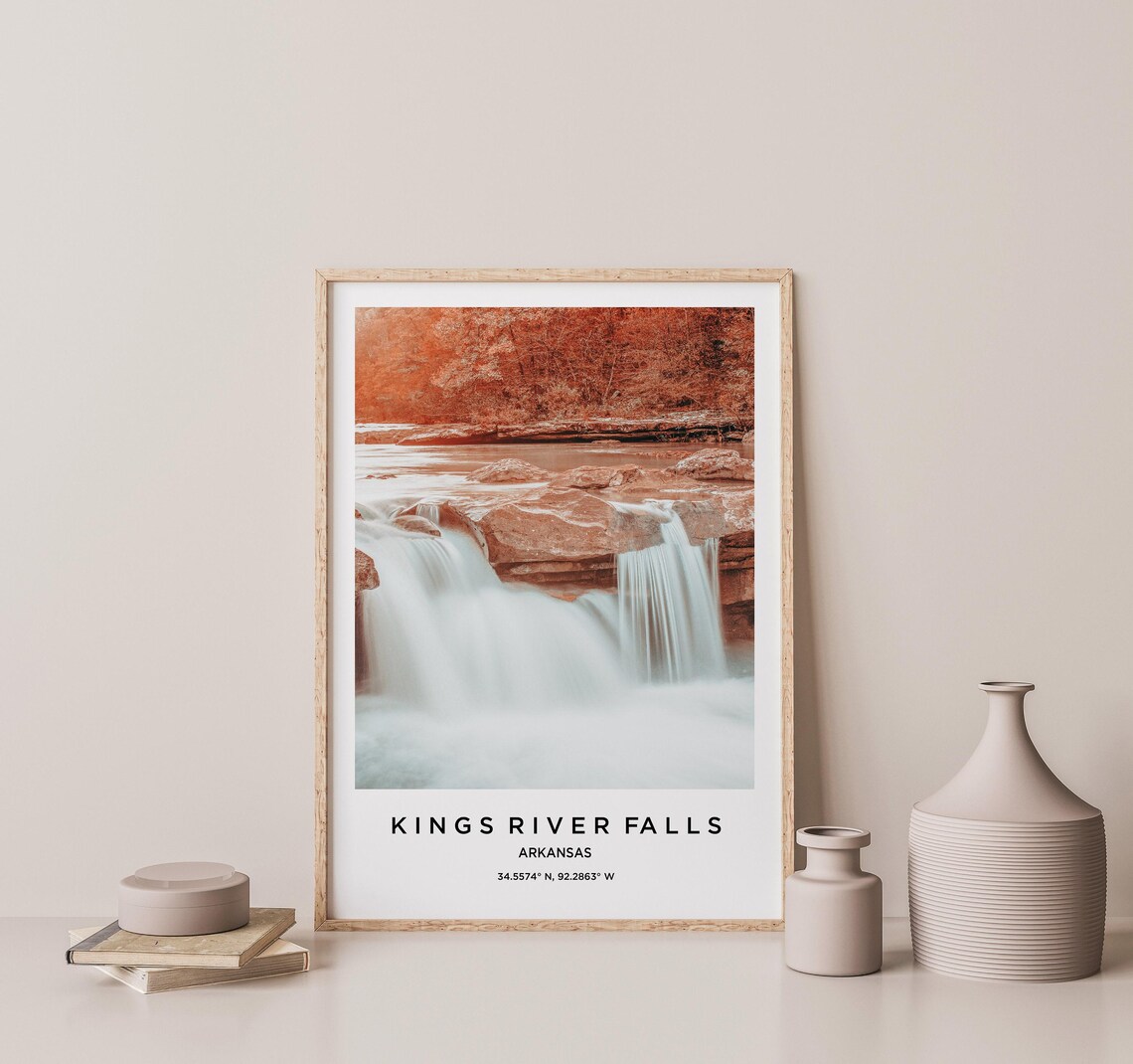 Kings River Falls Arkansas Waterfall Long Exposure Photo Travel Poster - Image 2