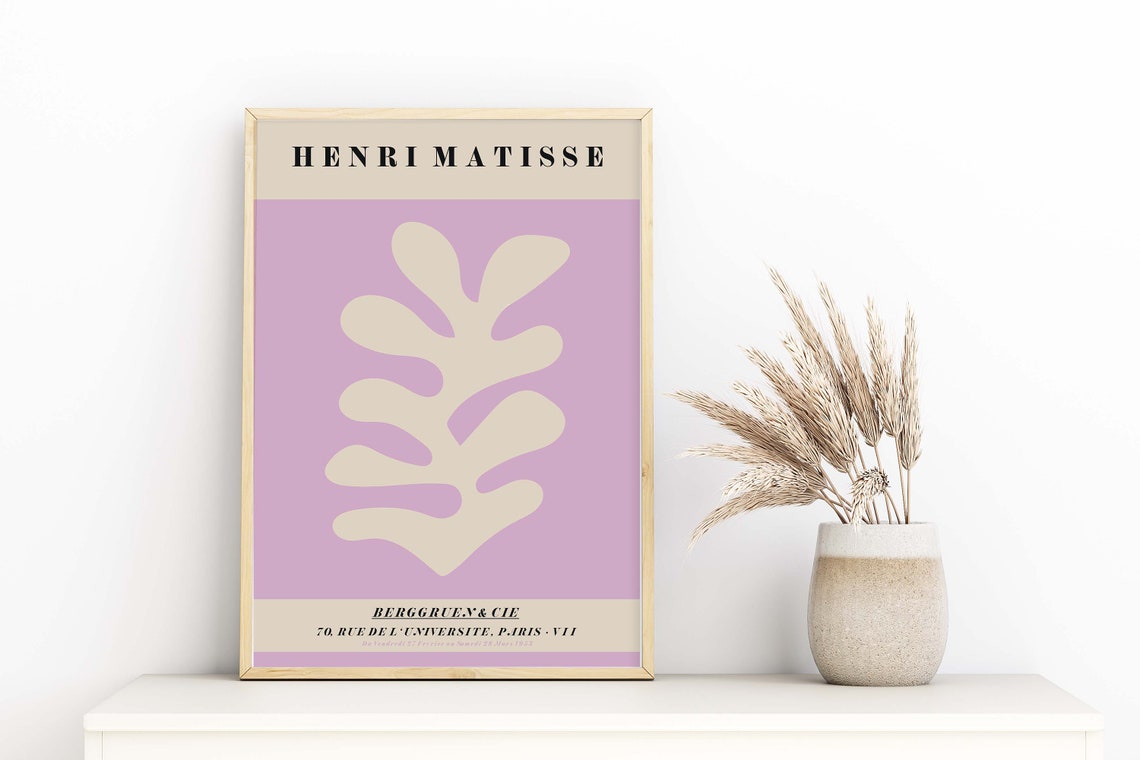 Henri Matisse Lilac Leaf Cut Out Berggruen Paris Gallery Poster - Image 2
