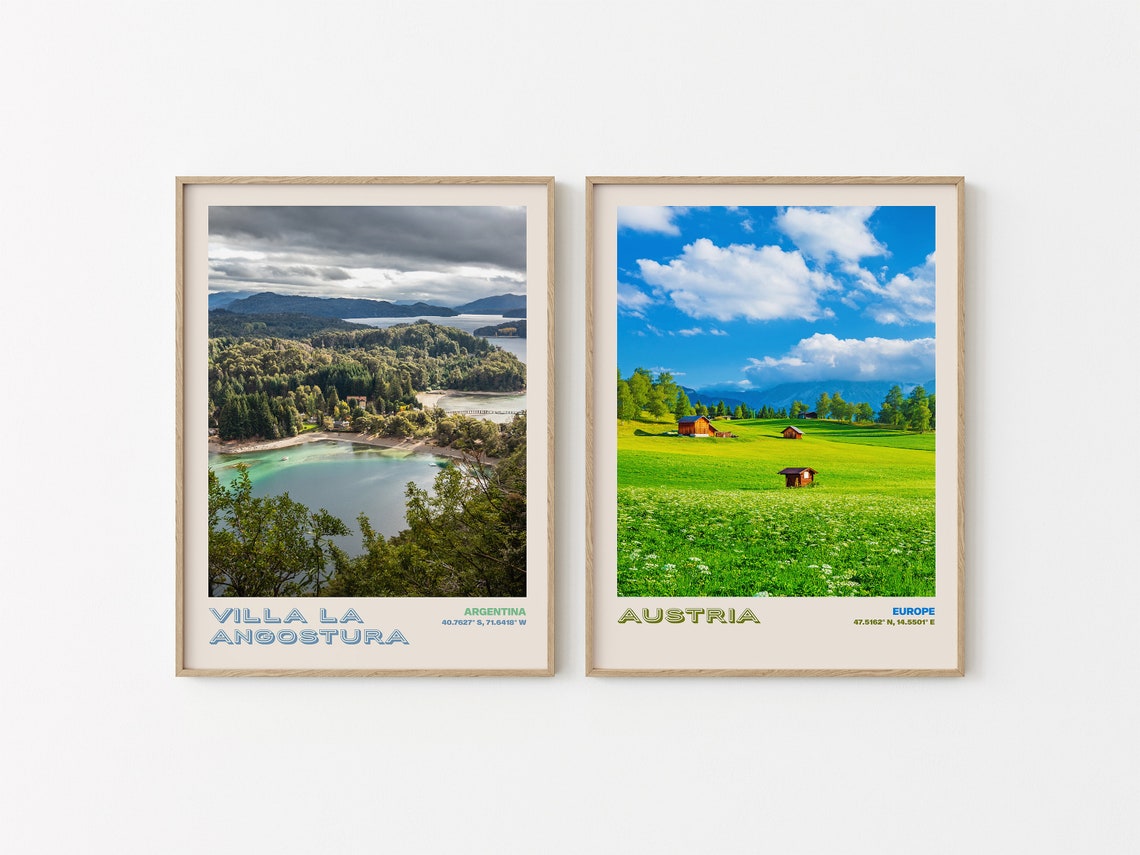 Villa La Angostura Travel Poster Angostura Print Angostura Photo Print Angostura Wall Decor Angostura Travel Art Argentina Angostura 1 - Image 2