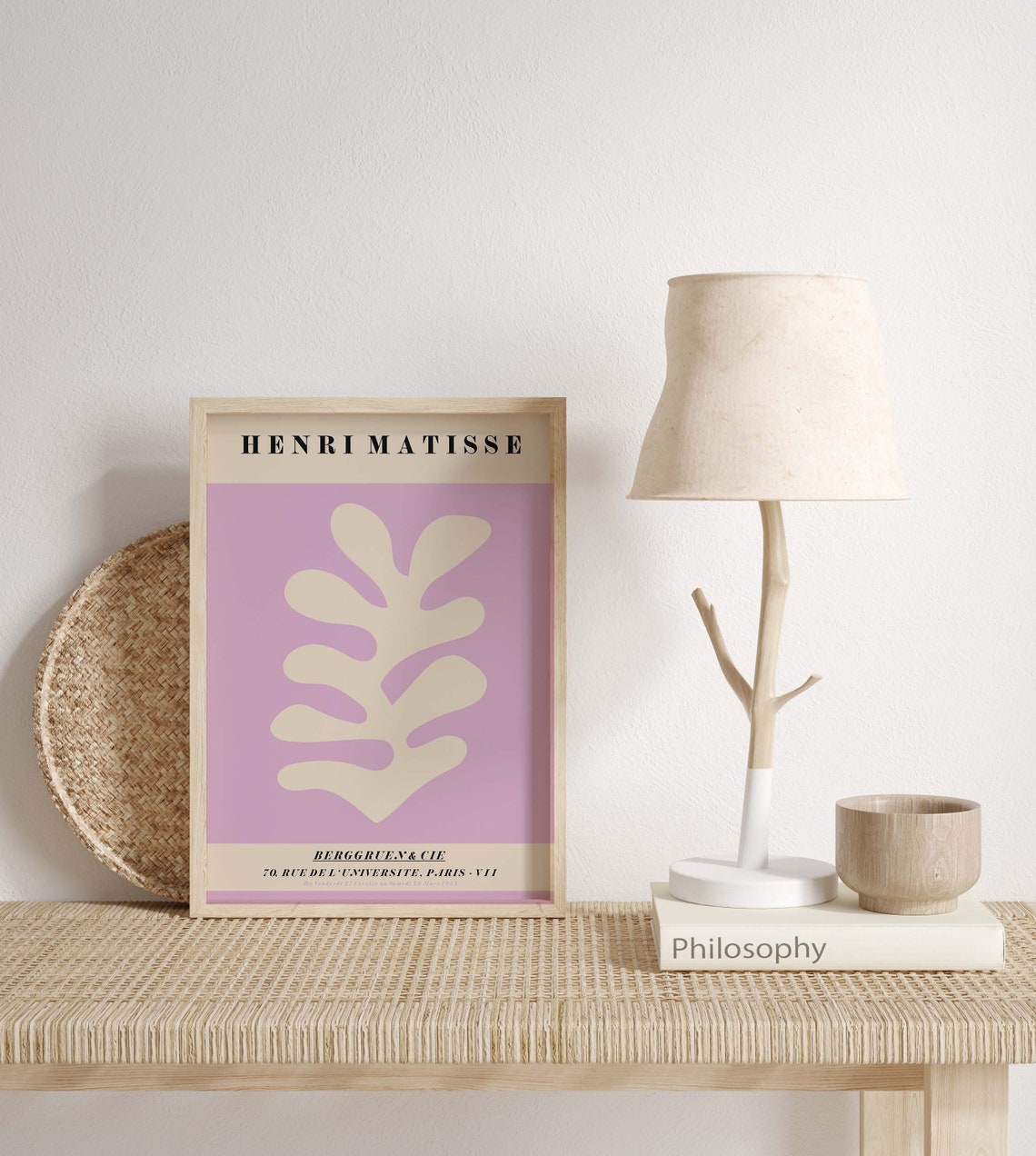 Henri Matisse Lilac Leaf Cut Out Berggruen Paris Gallery Poster