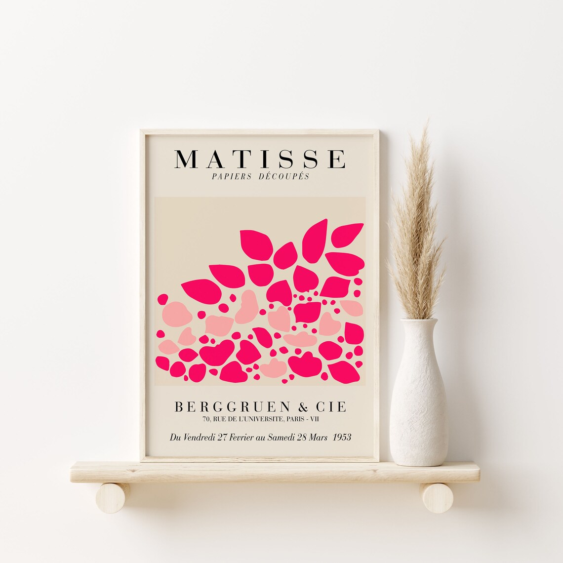 Henri Matisse 1953 Pink Papiers Decoupes Exhibition Art Print - Image 3