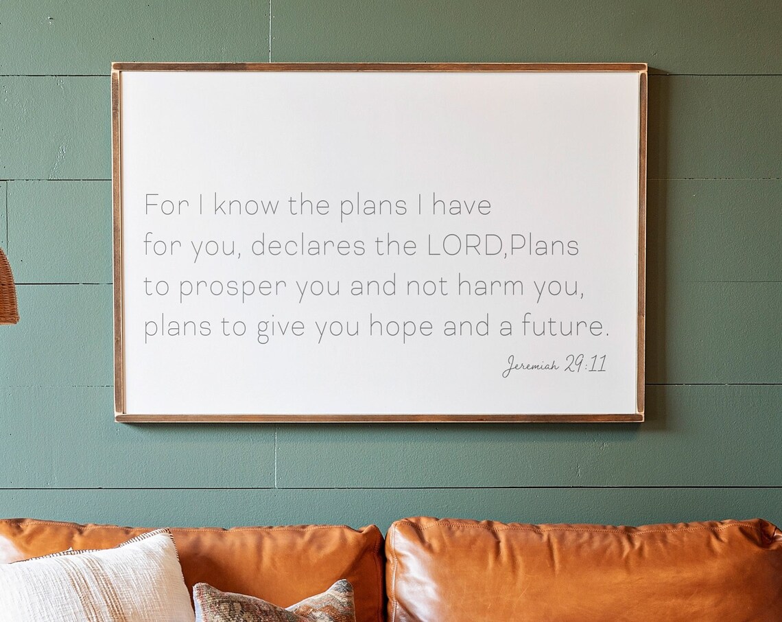 For I Know The Plans Scripture Wall Art Print - Image 2