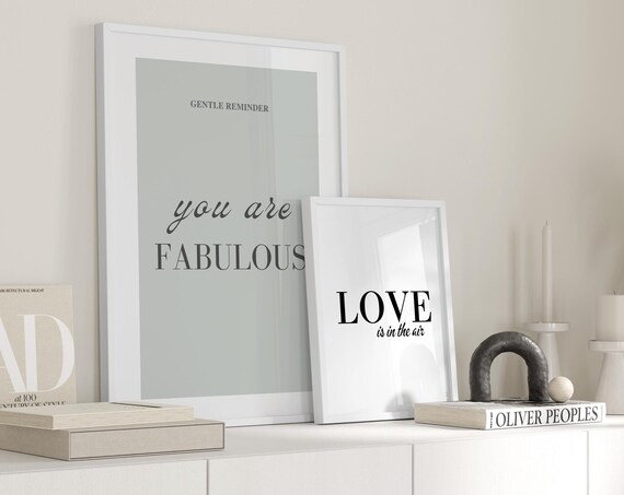 You Are Fabulous Quote, Motivational Typography