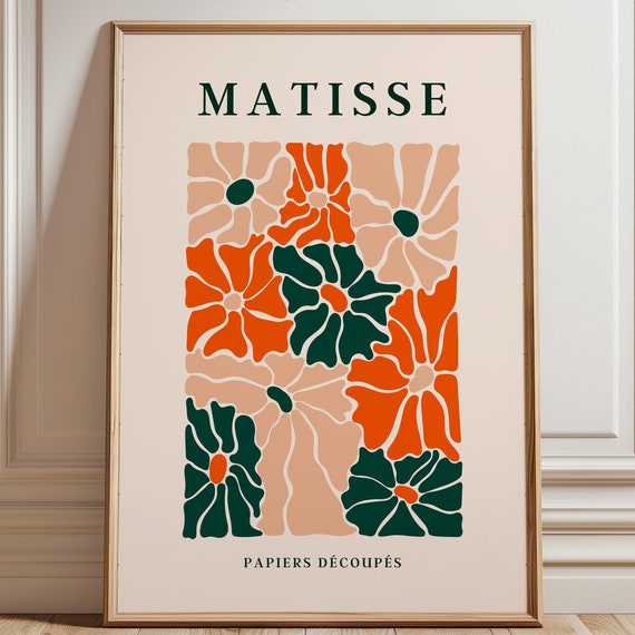 Flowers Matisse Print, Mid-Century Modern
