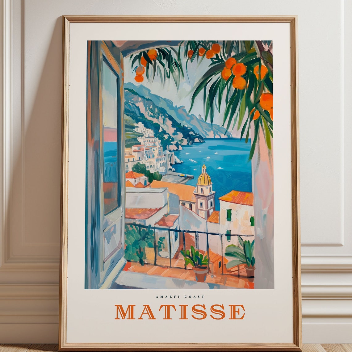 Matisse Print, Matisse-Inspired Amalfi Coast Art Print