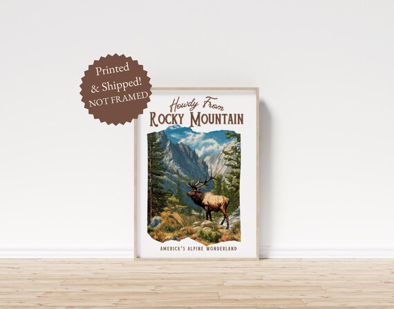 Howdy From Rocky Mountain Elk Americas Alpine Wonderland Poster
