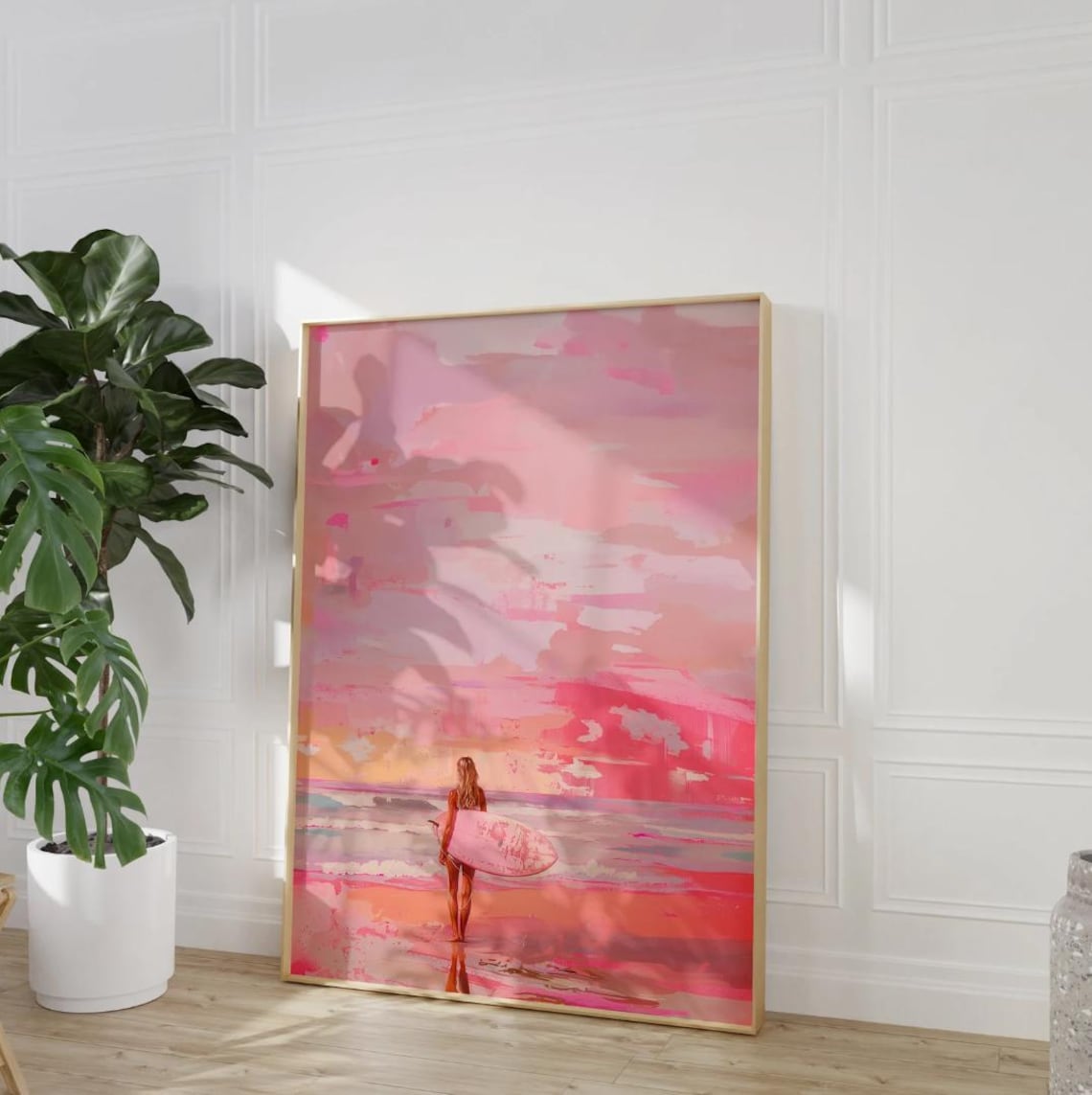 Abstract Coastal Beach Painting Poster Print - Image 2