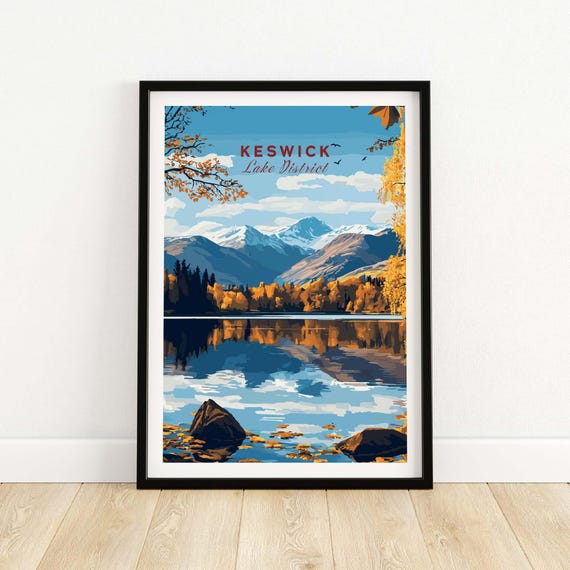 Keswick, Lake District Housewarming Gift Art Print