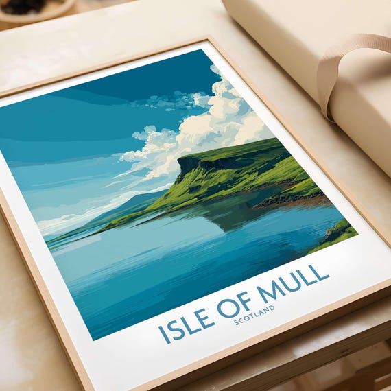 Isle Of Mull Tranquil Bay Art Scottish Travel Wall Decor Framed Unframed Print Luxury Matte Paper Wanderlust Gift