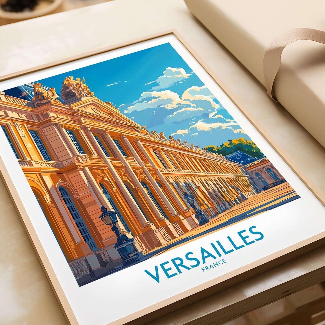 Versailles France Palace Grand Colonnade Facade Travel Poster