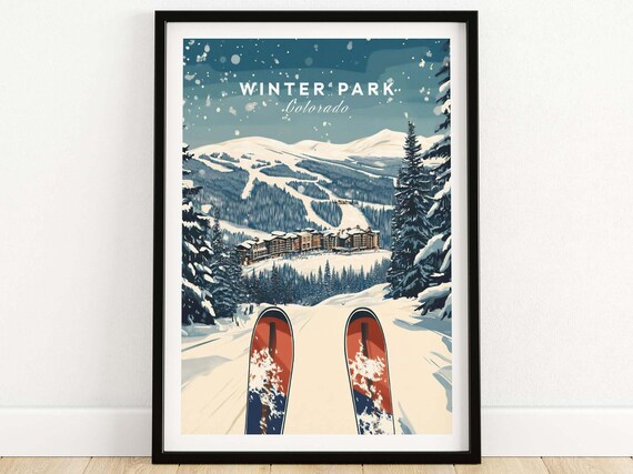 Winter Park Colorado Ski Lodge Art Print