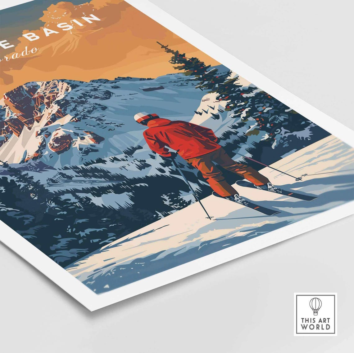 Arapahoe Basin Travel Poster, Colorado Ski Resort - Image 5