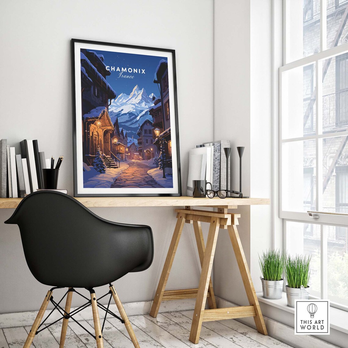 Chamonix Travel Poster, Personalized Wall Art - Image 4