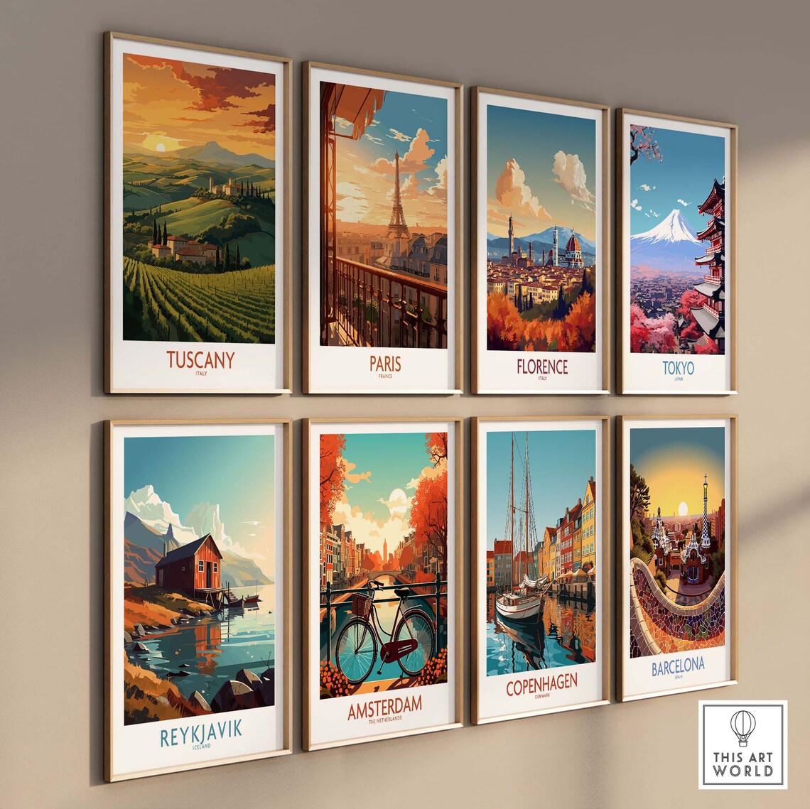 Tuscany Italy Travel Poster, Tuscan Wall Art Print - Image 3