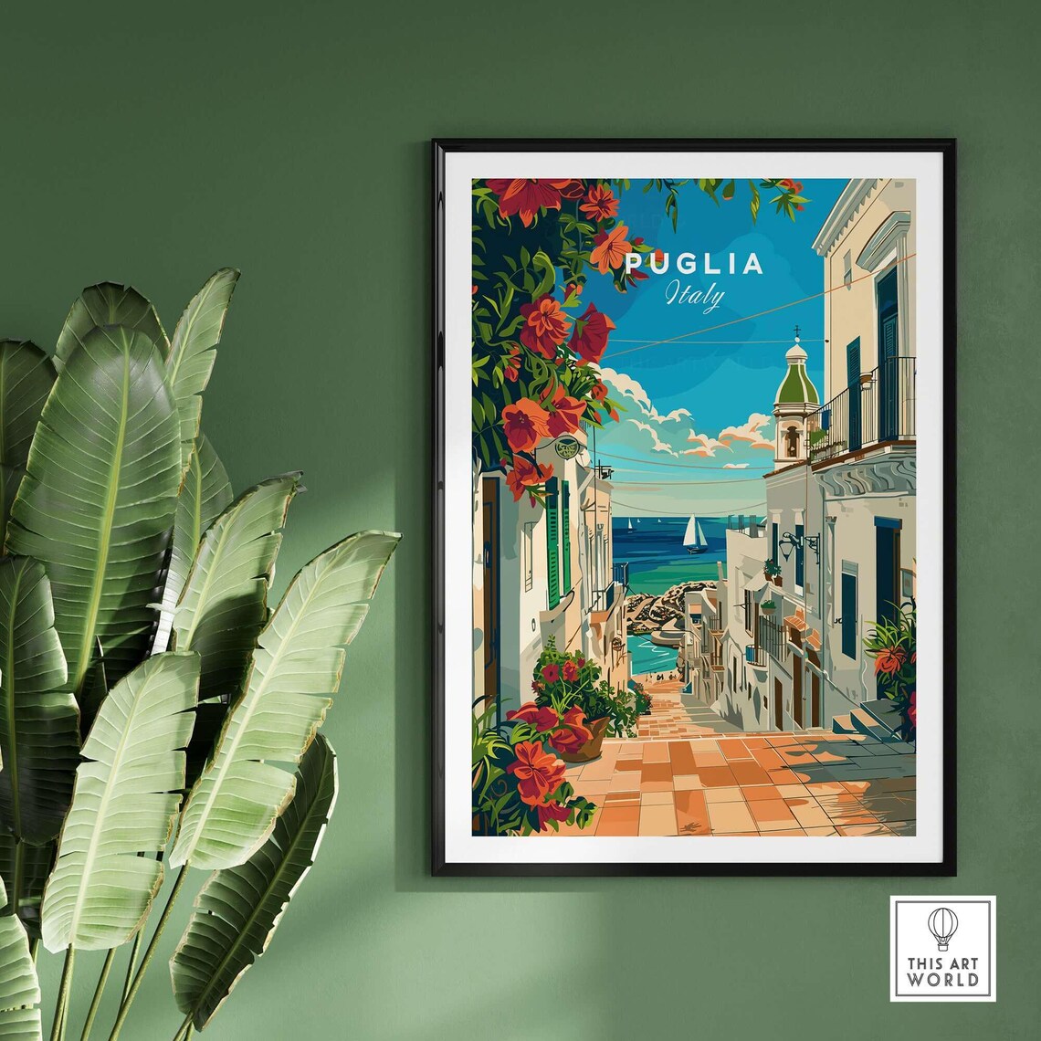 Puglia Italy Travel Poster, Apulia Wall Art Print - Image 2