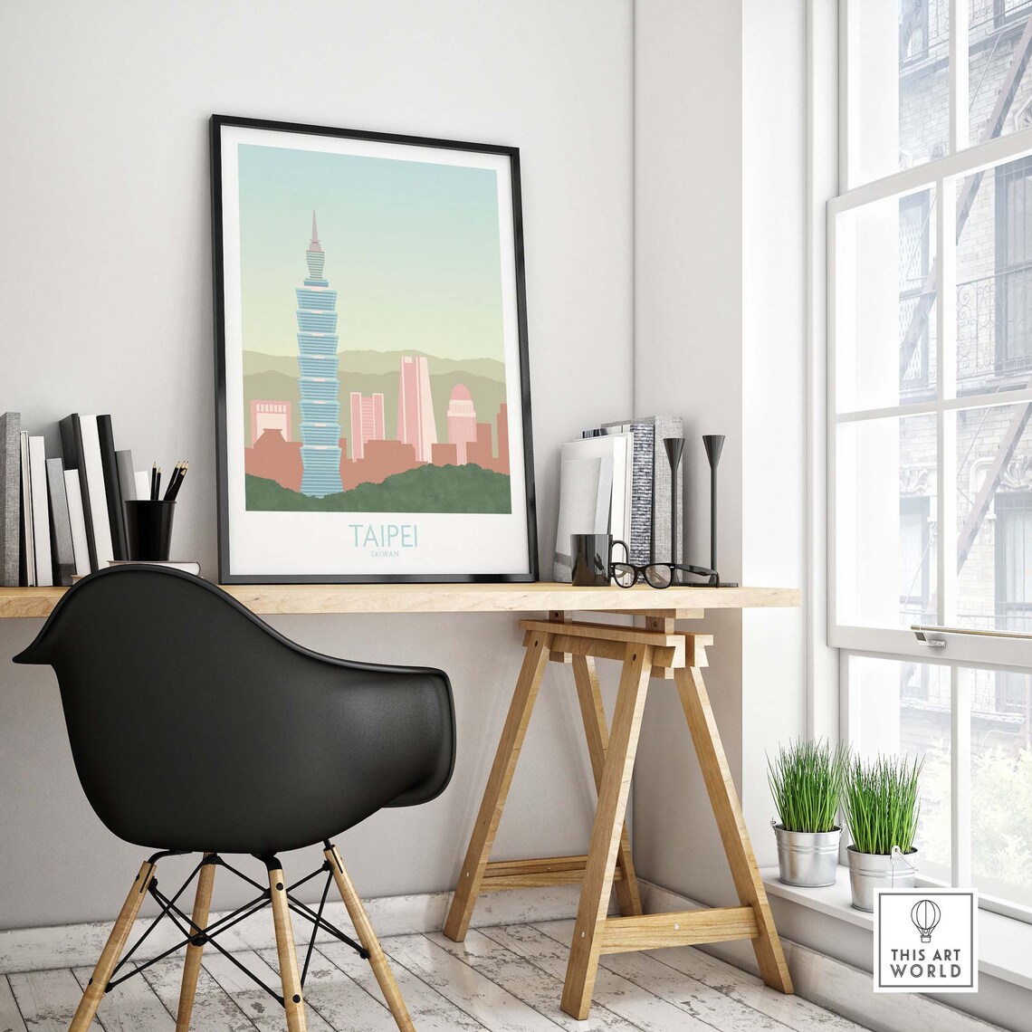 Taipei Travel Poster, Taiwan Wall Art Print - Image 4