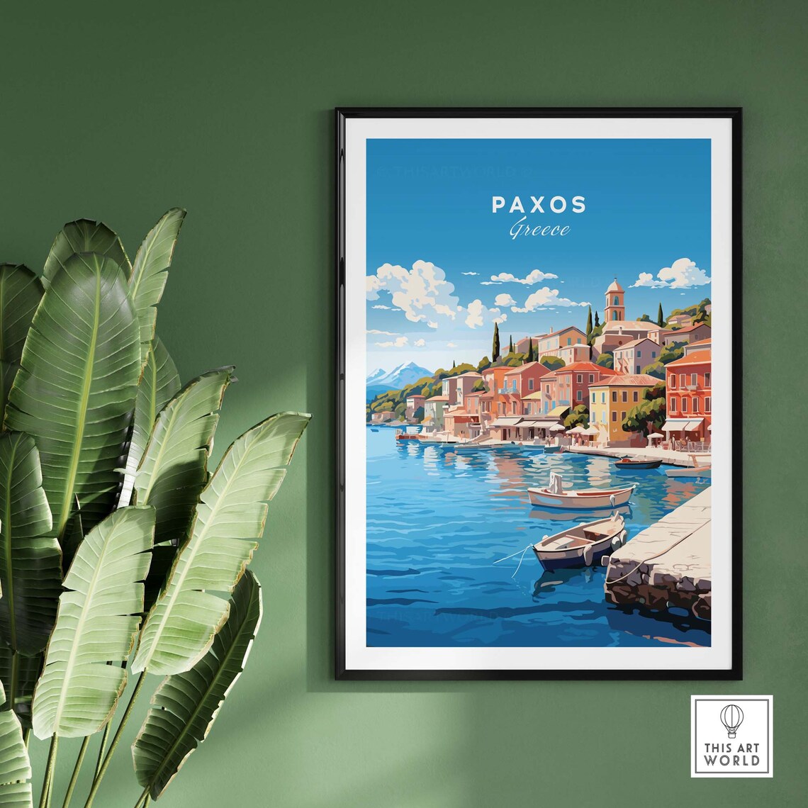 Paxos Travel Poster, Gift for Home Decor - Image 2