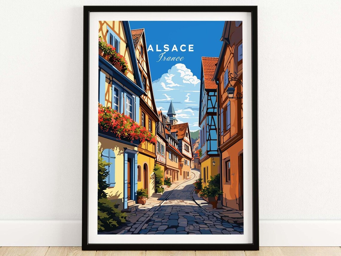 Alsace France Travel Poster, Personal Gift Print
