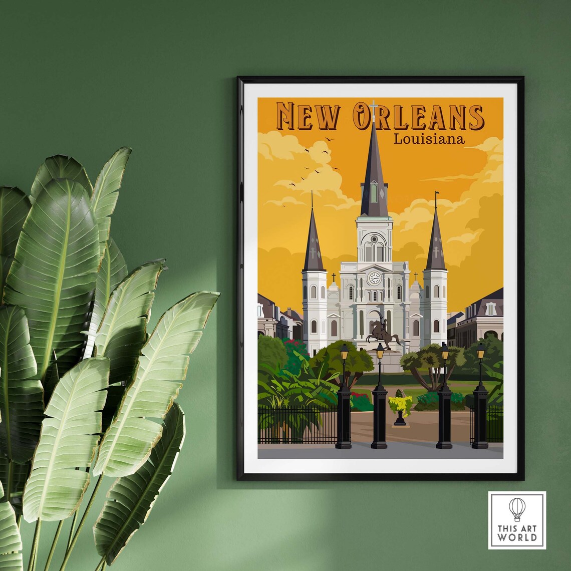 New Orleans Vintage Travel Poster, Louisiana Art Print - Image 2