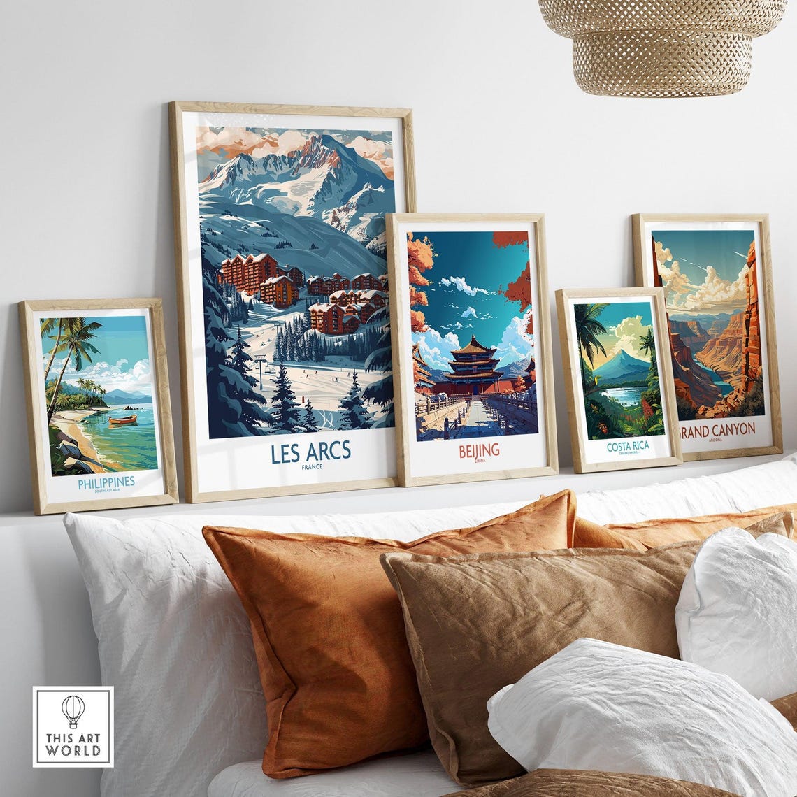 Les Arcs France Winter Sports Travel Poster - Image 3