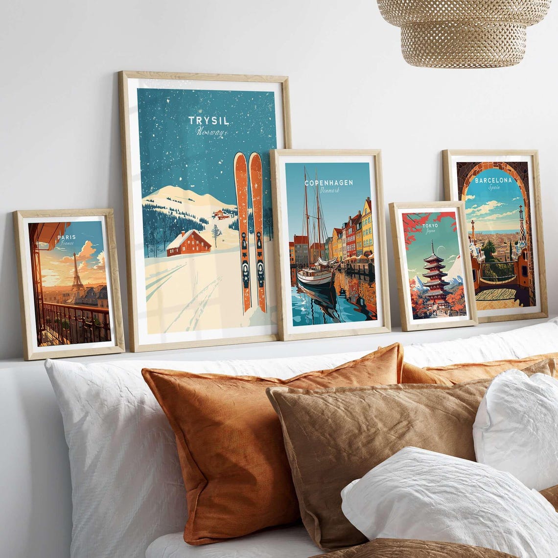Trysil Ski Art Print, Ski Lodge Decor - Image 3
