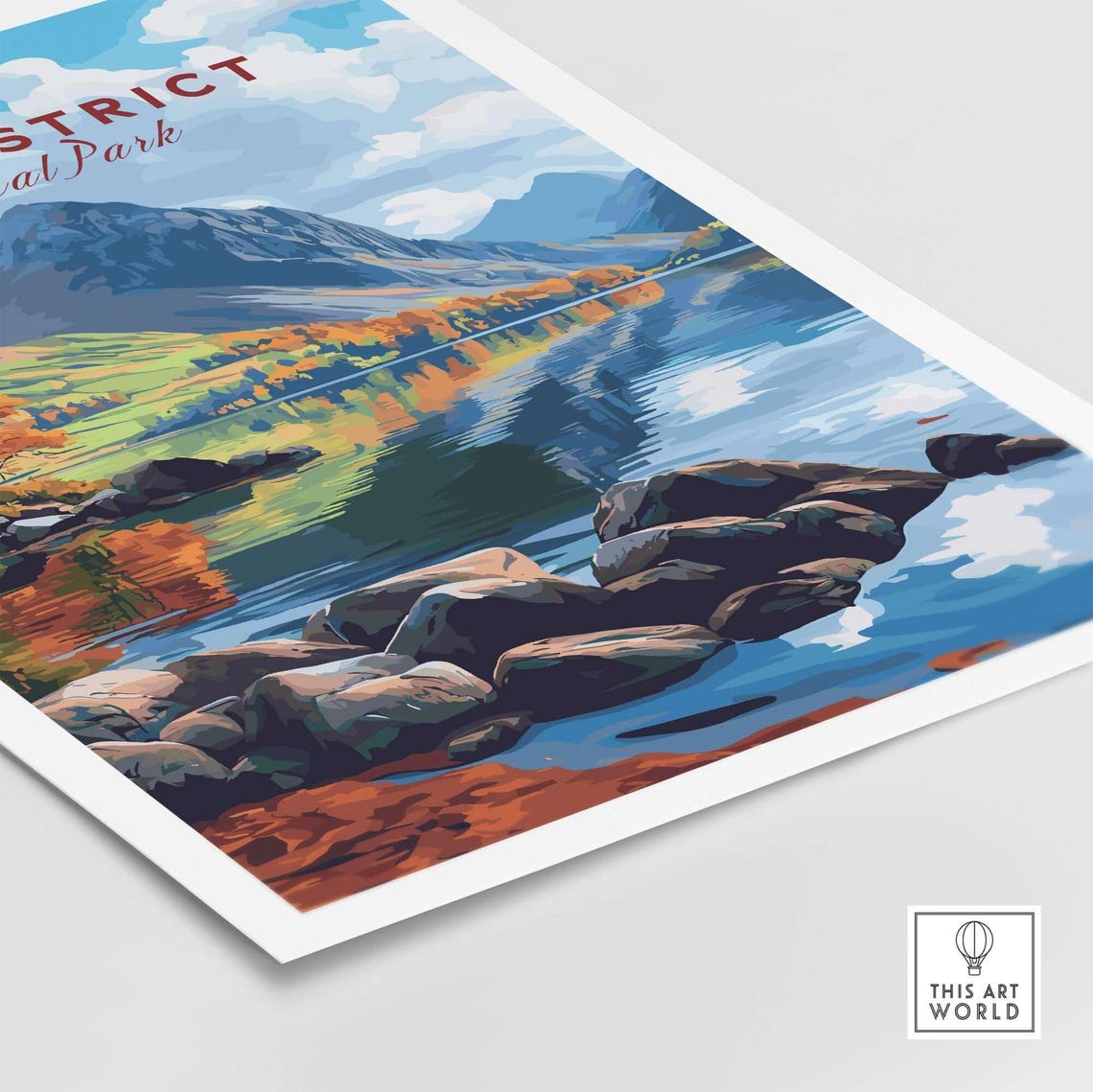 Lake District Travel Poster, Cumbria England - Image 5