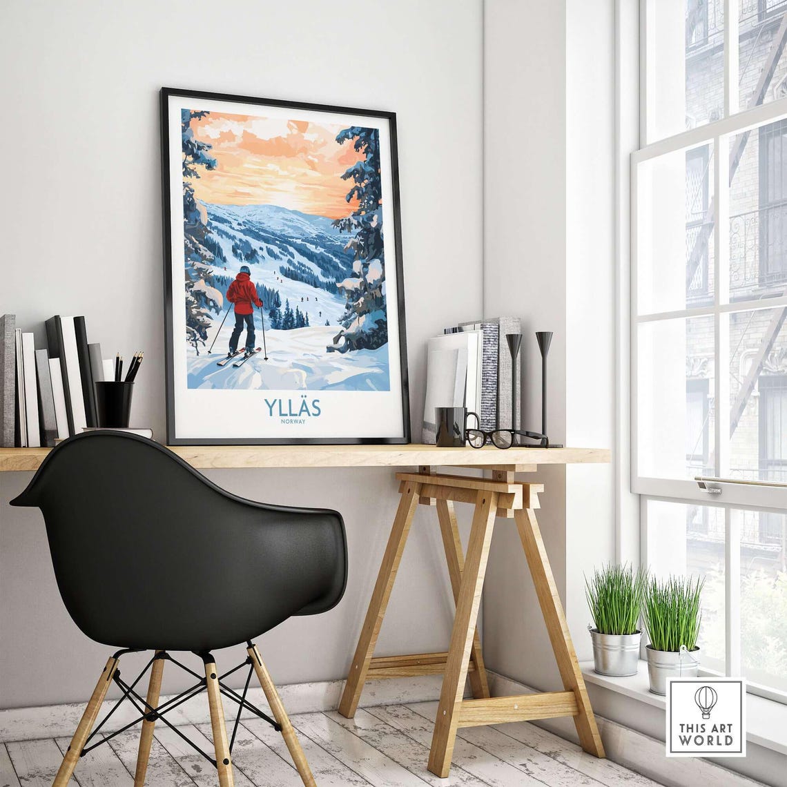 Ylls Ski Resort, Winter Sports Art Print - Image 4