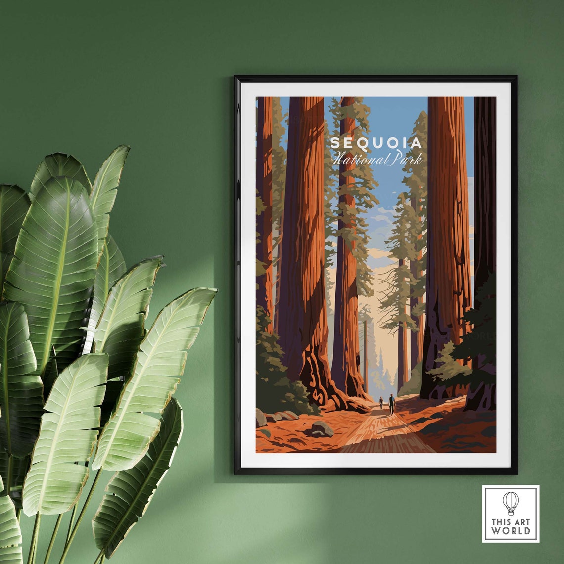 Sequoia National Park Giant Redwood Trees Forest Trail Poster - Image 2