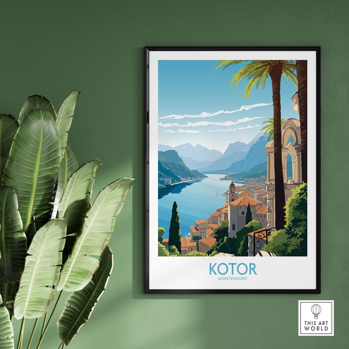 Kotor Montenegro Travel Poster Art Print