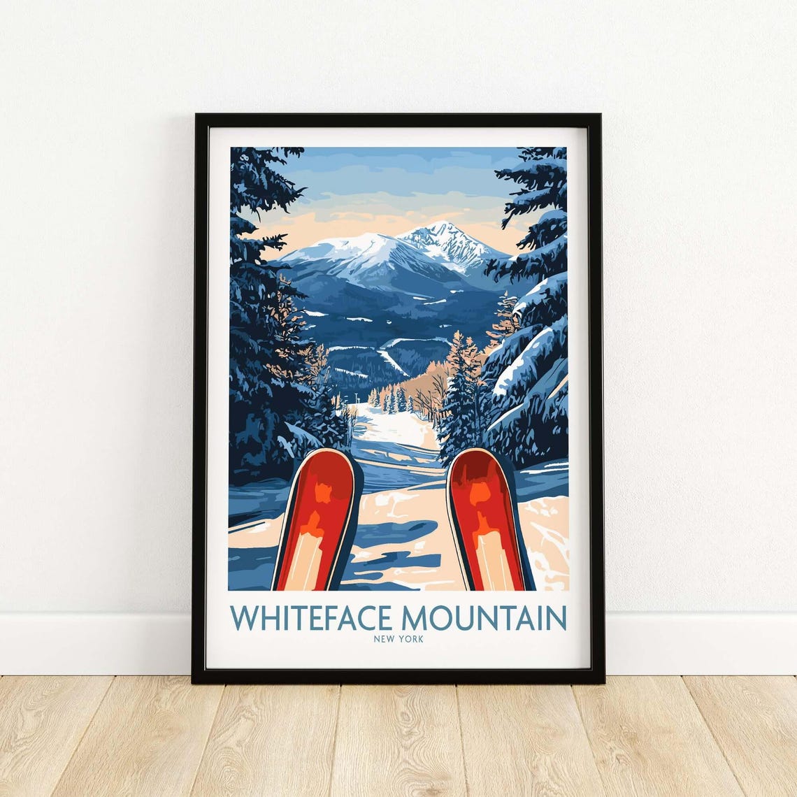 Whiteface Mountain Ski Resort Poster, Ski Lodge Art - Image 5