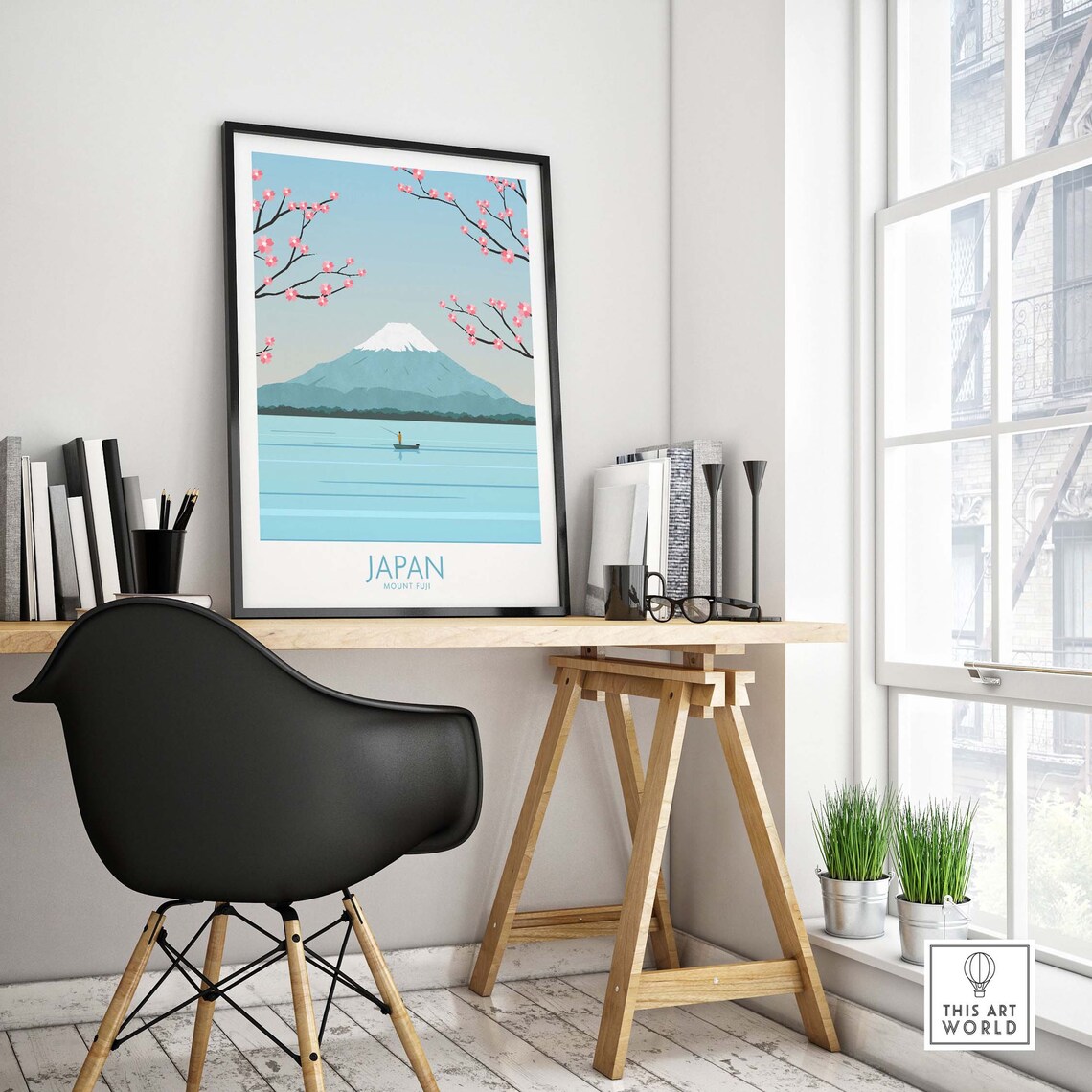 Japan Travel Poster, Mount Fuji and Five Lakes - Image 4