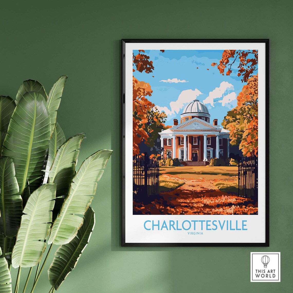UVA Rotunda - Charlottesville Landmark Poster - Image 2