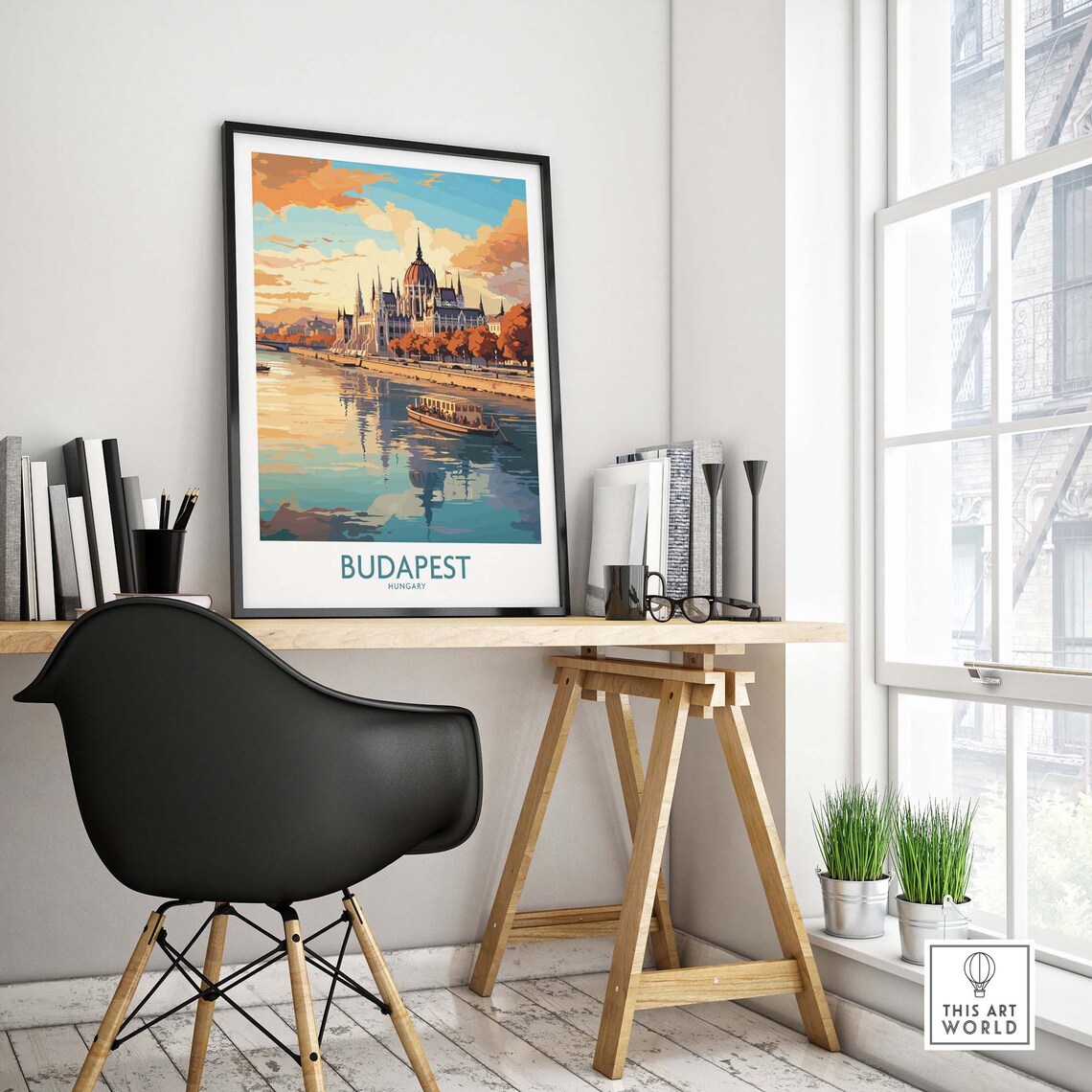 Budapest Travel Poster, Europe City Art Print - Image 4