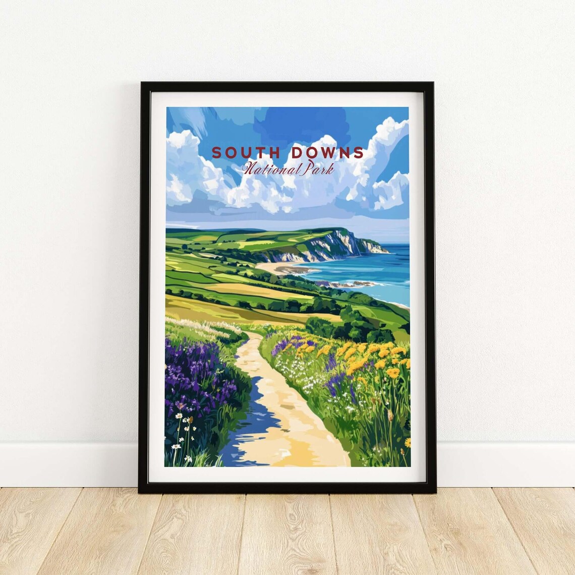 South Downs National Park Travel Poster, England