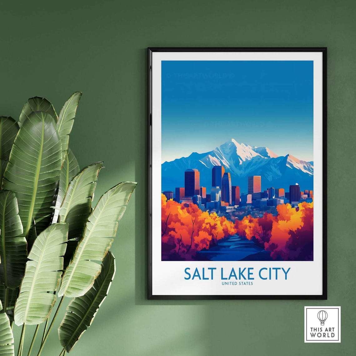 Salt Lake City Travel Poster, Utah Wall Decor - Image 2
