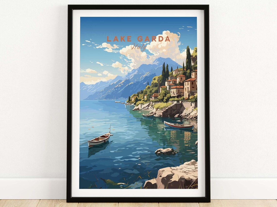 Lake Garda Birthday Present Wall Art Print